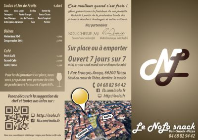 Face extérieur du menu