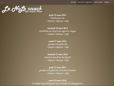 Les anciennes suggestions du Chef